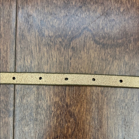 J. Crew Women’s Skinny Gold Bronze Leather Belt, Size Large - Picture 15 of 16